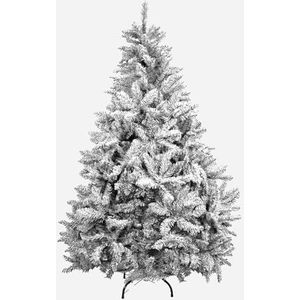 Natuurlijke groene kerstboom met sneeuw, besneeuwde kerstboom, kerstverlichting optioneel, kerstboomdecoratie naar jouw smaak, kerstboom