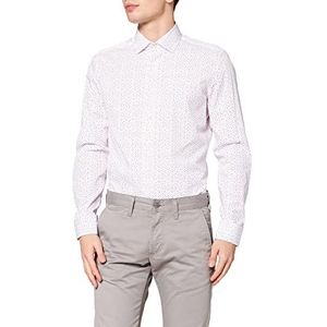 Seidensticker Poplin Herenoverhemd met lange mouwen, slim fit, Rood (46), 36