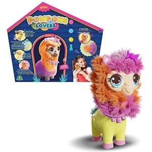 POMPONS LOVERS, Maak je pluche dieren, met pompons en accessoires, model Lama, speelgoed voor kinderen vanaf 3 jaar, GIOCHI PREZIOSI, RUP006