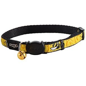 Rogz Catz FancyCat kattenhalsband, geel/zwart