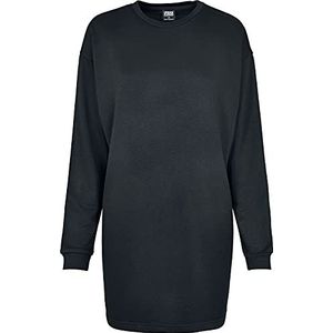 Urban Classics Damesjurk Ladies Modal Terry Crew Sweatshirt-jurk, zwart (Black 00007), XS