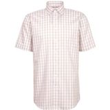 Seidensticker Business overhemd voor heren, comfort fit, strijkvrij, button-down-kraag, korte mouwen, 100% katoen, beige, 40