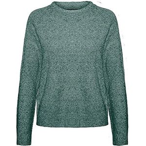 VERO MODA PETITE Dames VMDOFFY LS O-Neck Blouse GA PTT gebreide trui, Pine Grove/Detail: Melange, XS/P, Pine Grove/Detail: melange, XS/Klein