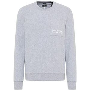 LUREA Sweatshirt voor heren met ronde hals, lichtgrijs, gemêleerd, XL