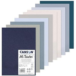 CANSON MI-TEINTES® honingraatpapier – 10 vellen A4 160 g/m² koude tinten