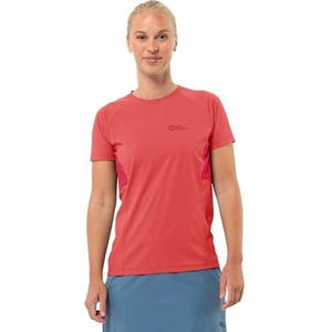 Jack Wolfskin Narrows T W T-shirt, Hot Red, XS Dames, Helder rood, XS