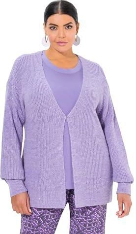 Ulla Popken - Cardigan - Lavendel - Pailletten - Dames