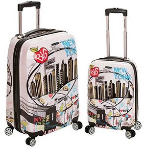 Rockland Bagageset voor vertrek met harde spinner wielen, New York, 2-Piece Set (20/28), Bagageset voor vertrek met harde spinner wielen