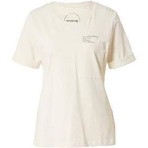 Taifun Dames 371320-16117 T-shirt, licht crème patroon, 38, Light Crème met patroon, 38