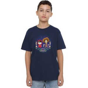 Coco Grijp je moment met Miguel en Hector unisex T-shirt voor kinderen, marineblauw, 12-13 jaar, marineblauw, 12-13 jaar