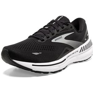 Brooks Adrenaline GTS 23 Hardloopschoen voor heren, meerkleurig, zwart, wit, zilver, 42.5 EU Ancho