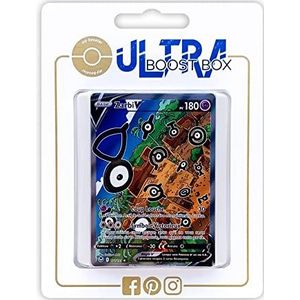 Zarbi V (Unown V) 177/195 Alternative Full Art - Myboost X Epée et Bouclier 12 Tempête Argentée - Doos met 10 Franse Pokemon kaarten