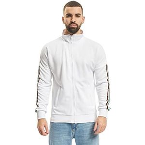 Urban Classics Herenjas Sleeve Taped Track Jacket, meerkleurig (Wht/Multicolor 00563), XL