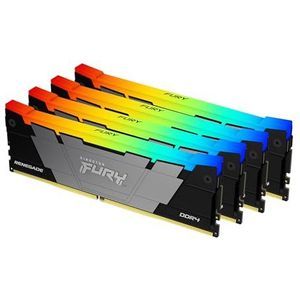Kingston FURY Renegade RGB 64GB 3600MT/s DDR4 CL16 DIMM (Set van 4) 1Gx8Desktop Geheugen - KF436C16RB12AK4/64