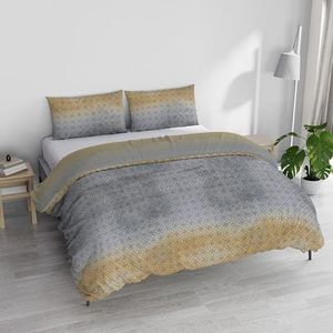 Italian Bed Linen Athena beddengoed, 100% katoen, dacar, geel, tweepersoonsbed