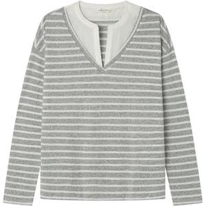 Springfield Nieuw structuurhemd met boomborduurwerk, grijs, maat L