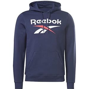 Reebok Mannen grote gestapelde Logo Sweatshirt, Vector Navy, XL, Vector Navy, XL