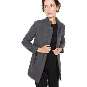 Trendyol Vrouwen staande kraag effen normale jas, antraciet, 38, Antraciet, 64