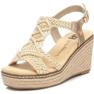 XTI 142753, sandalen met sleehak voor dames, goudkleurig, 40 EU