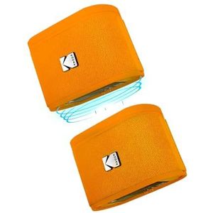 KODAK SOUNDBRIX 2 stuks draagbare draadloze luidsprekers – verbinding tot 100 luidsprekers – magnetisch dock en krachtig geluid 5 W – 3 uur looptijd – oranje