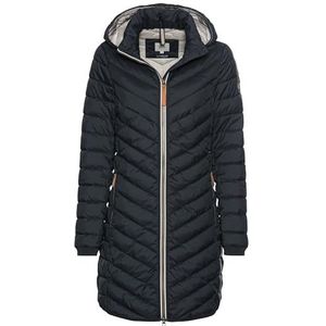 camel active Gewatteerde damesjas met visgraatpatroon, nachtblauw, 34