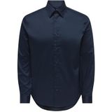 Only & Sons - ONSJIM - Overhemd - Nachtblauw - Slim Fit