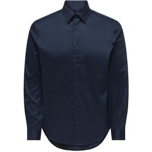 Only & Sons - ONSJIM - Overhemd - Nachtblauw - Slim Fit
