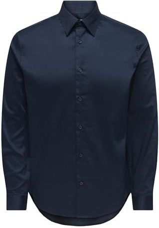 Only & Sons - ONSJIM - Overhemd - Nachtblauw - Slim Fit