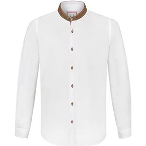 Stockerpoint heren adamo overhemd, wit-rood, XXL