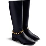 Gioseppo - Agram - Laarzen - Hoge Leren Laarzen - Met Gouden Ketting - Zwart