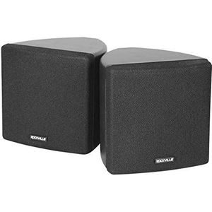Rockville Kubus paar 3,5 inch zwarte commerciële 70v draaibare wandmontage luidsprekers