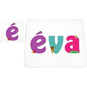 Little helper deken met Coaster illustratieve stijl bont met de naam meisjesnaam Éva