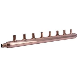 Sharkbite 22789 8-poort gesloten koper PEX kruimel, 1 stam, 3/4 inch, 1/2 inch aansluitingen