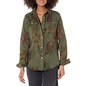 Desigual Cam_Flower Overhemd voor dames, groen, XL