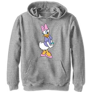 Disney Characters Traditional Daisy Boy's Hooded Pullover Fleece, Athletic Heather, Small, Athletic Heather, S