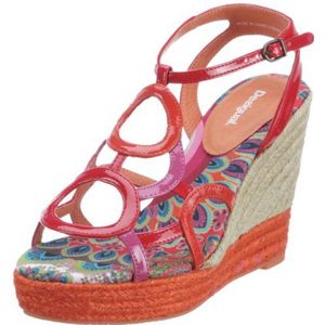 Desigual Shoes_Carina 21SS303, damessandalen/modieuze sandalen, Rot Rojo Abril 3037, 37 EU