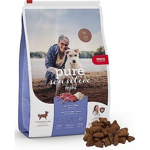 MERA Pure Sensitive Mini Lamm & Rijst, hondenvoer droog voor kleine en gevoelige honden, droogvoer van lam en rijst, kleine kroketten zonder tarwe en suiker (4 kg)