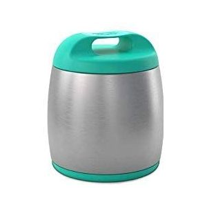 Chicco Thermoskan voor baby's, thermobeker van roestvrij staal, voor levensmiddelen, warmhoudcontainer voor baby's, houdt de temperatuur tot 6 uur, 350 ml, blauw