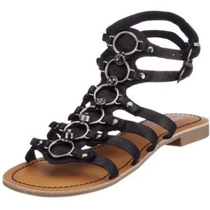 Buffalo 309-7058, damessandalen, Zwart Black01, 38 EU