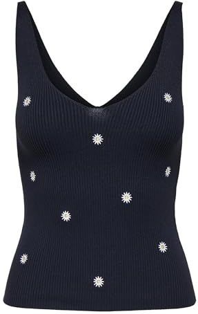 Jdy Nanna S/L Embroidery Top KNT, sky captain, M
