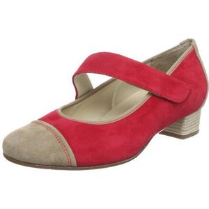 Hassia Dames Genua, wijde K Mary Jane lage schoenen, Rood Rosso Katoen 4118, 40 EU X-breed