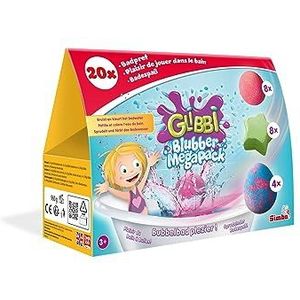 Glibbi Blubber Mega Pack, 20 badbommen, creëer een kleurrijk, bruisend badtijdavontuur, verjaardagscadeaus voor jongens en meisjes.