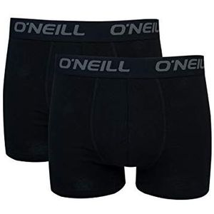 O'Neill Heren Boxershort Plain 2-Pack I Zwart (6969) I L, zwart (6969), L
