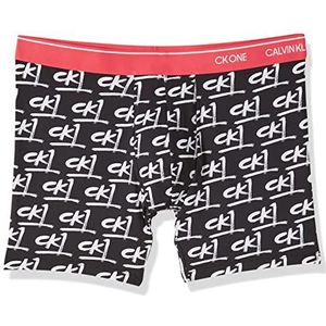 Calvin Klein Boxerslips voor heren, Geschilderd Logo Print_zwart, S