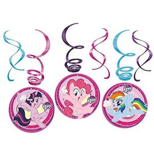 Amscan 9902519 My Little Pony Decoratieve spiralen, 6 stuks, kinderverjaardag, hangende decoratie