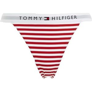 Tommy Hilfiger Vrouwen Wb Cheeky Bikini Print Swim, Th Originele Stripe/Primaire Rood, S, Th Originele Streep/Primair Rood, S