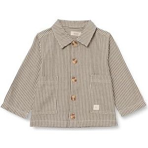 Wheat Uniseks kinderhemd, 0030 Black Coal Stripe, 122 cm