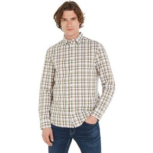 Tommy Jeans Heren TJM Reg Essential Check Shirt Casual, Wit Check, XXL grote maten tall