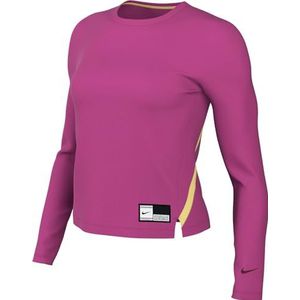 Nike Dames Top W Nk Df Ls Pregame Top, Alchemy Pink/Soft Yellow/Dark Team Red, FJ7436-605, S