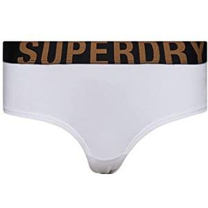 Superdry Large Logo Hipster Brief NH W3110367A Wit/Goud 10 Dames, Wit/Goud, 38